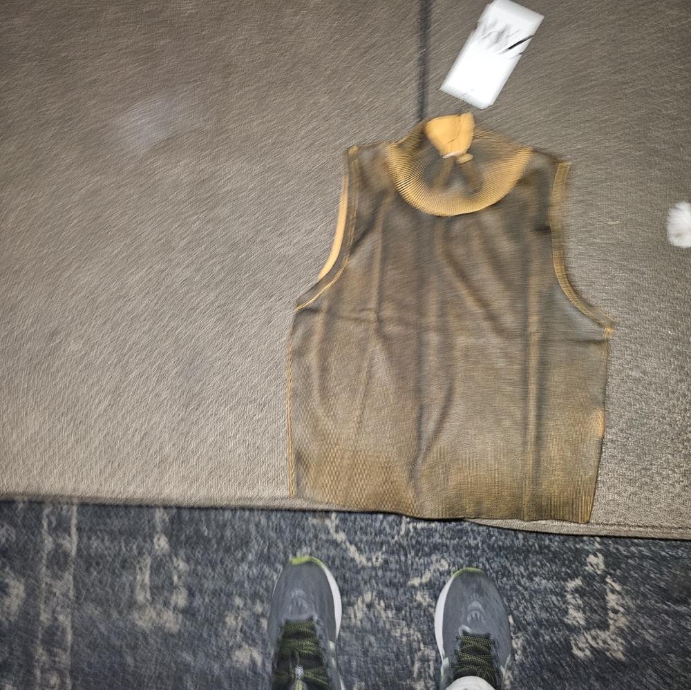 Orange brown mini shirt size s